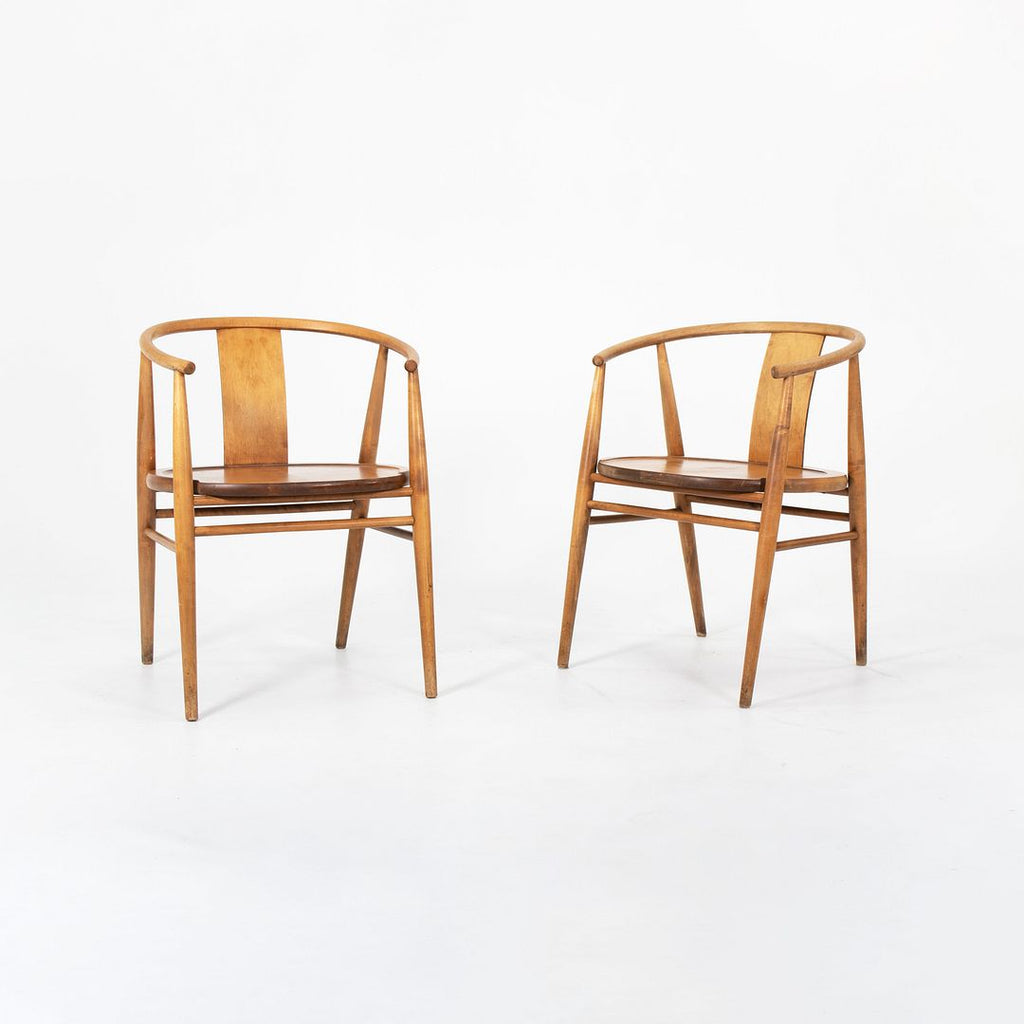 1950s Pair of Lena Armchairs by Sven-Erik Fryklund for Hagafors Stolfabrik in Birch