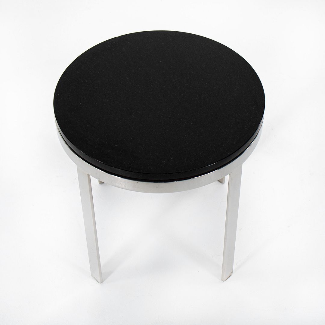 1990s Venlo by Cumberland Side Table in Stainless with Black Marble Top