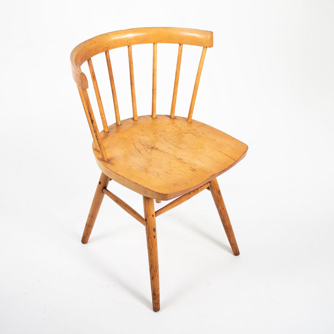 1947 Pair of George Nakashima for Knoll N19 Straight Chairs in Natural Birch