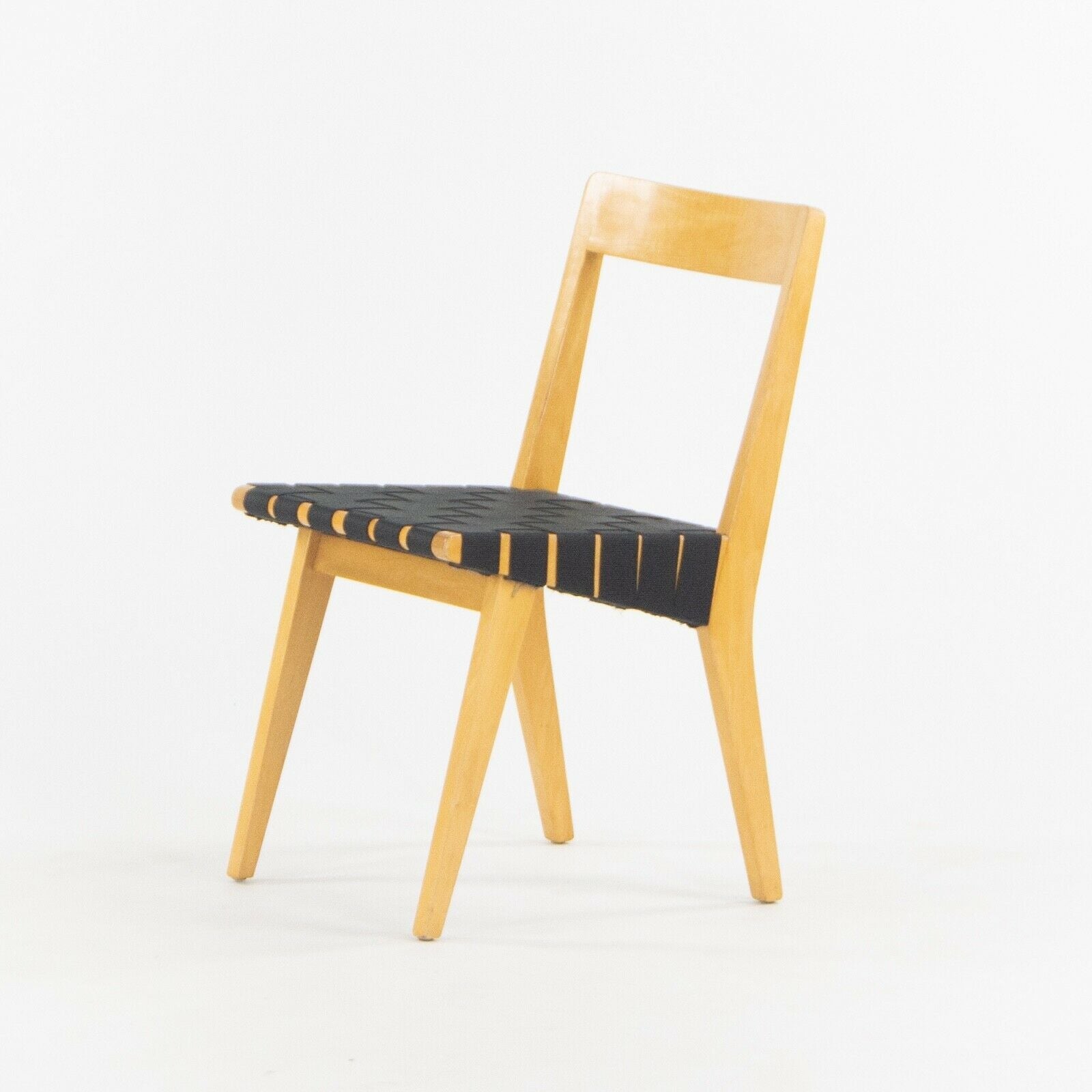 1946 Jen Risom 666 WSP Side Chairs Black Webbing for Knoll Associates Set of Six