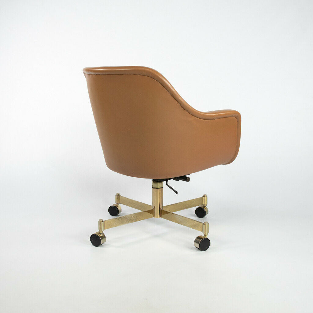 1969 Ward Bennett for Brickel and Associates Bumper Desk Chair in Leather 5x Avail