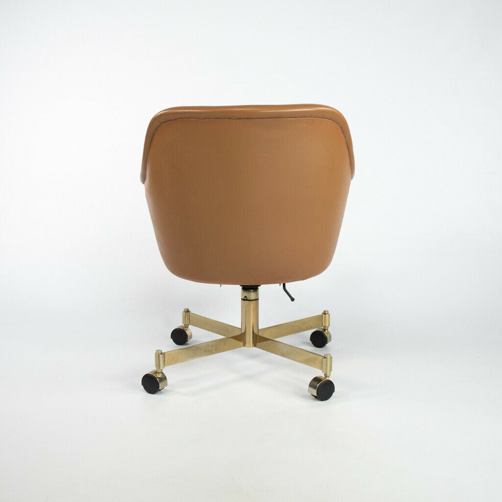 1969 Ward Bennett for Brickel and Associates Bumper Desk Chair in Leather 5x Avail
