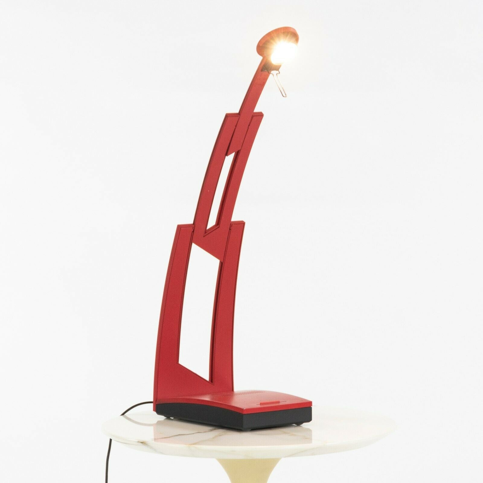 1980s Ferdinand Porsche PAF Design for Italia Luce Jazz Desk Lamp in Red 2x Available