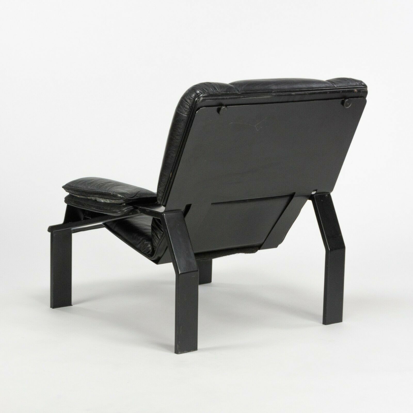 1964 Joe Colombo for Bieffeplast LEM Black Leather Lounge Chair 1x Available