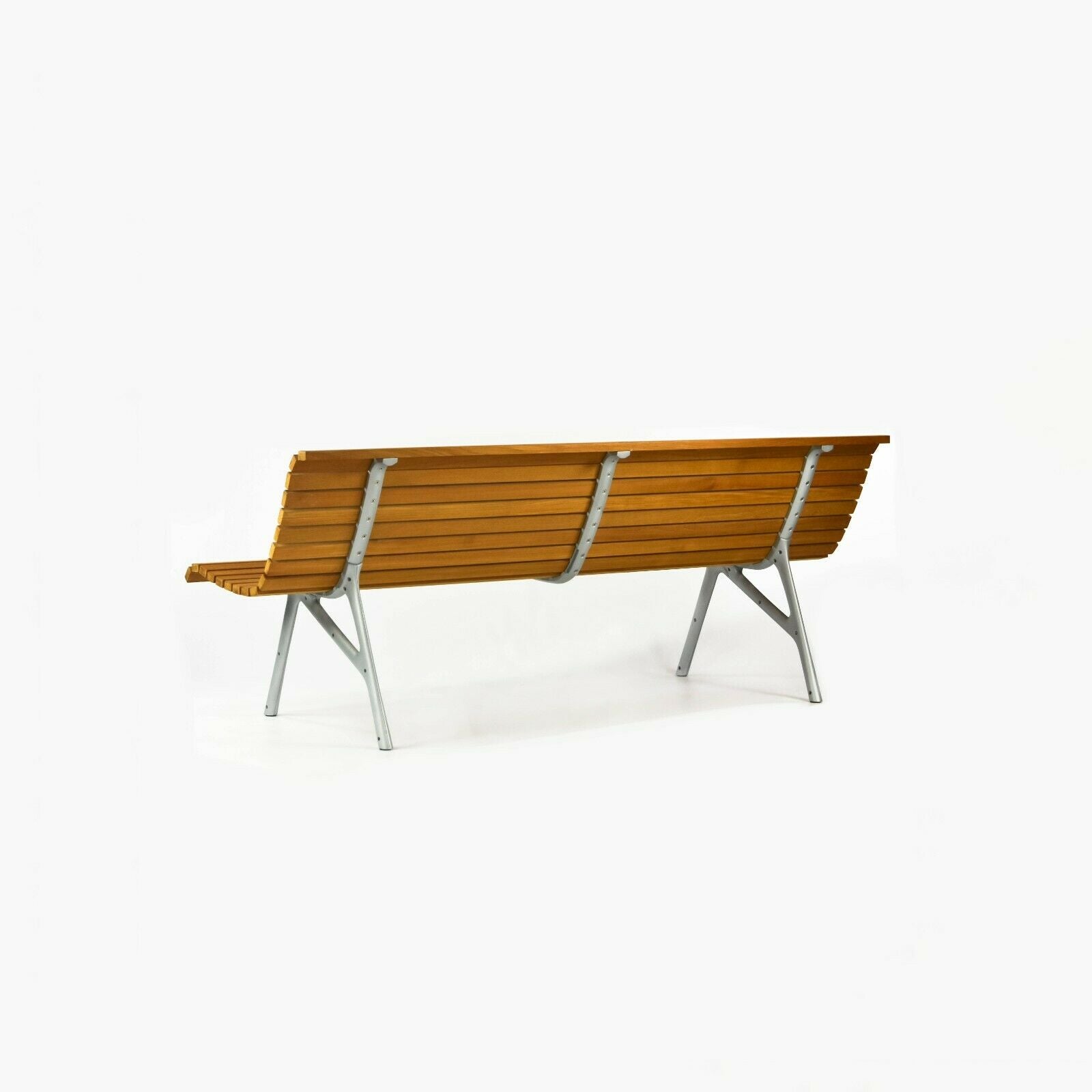 2010s Alias Teak Outdoor Three Seat Bench / Settee in Cast Aluminum by Alberto Meda