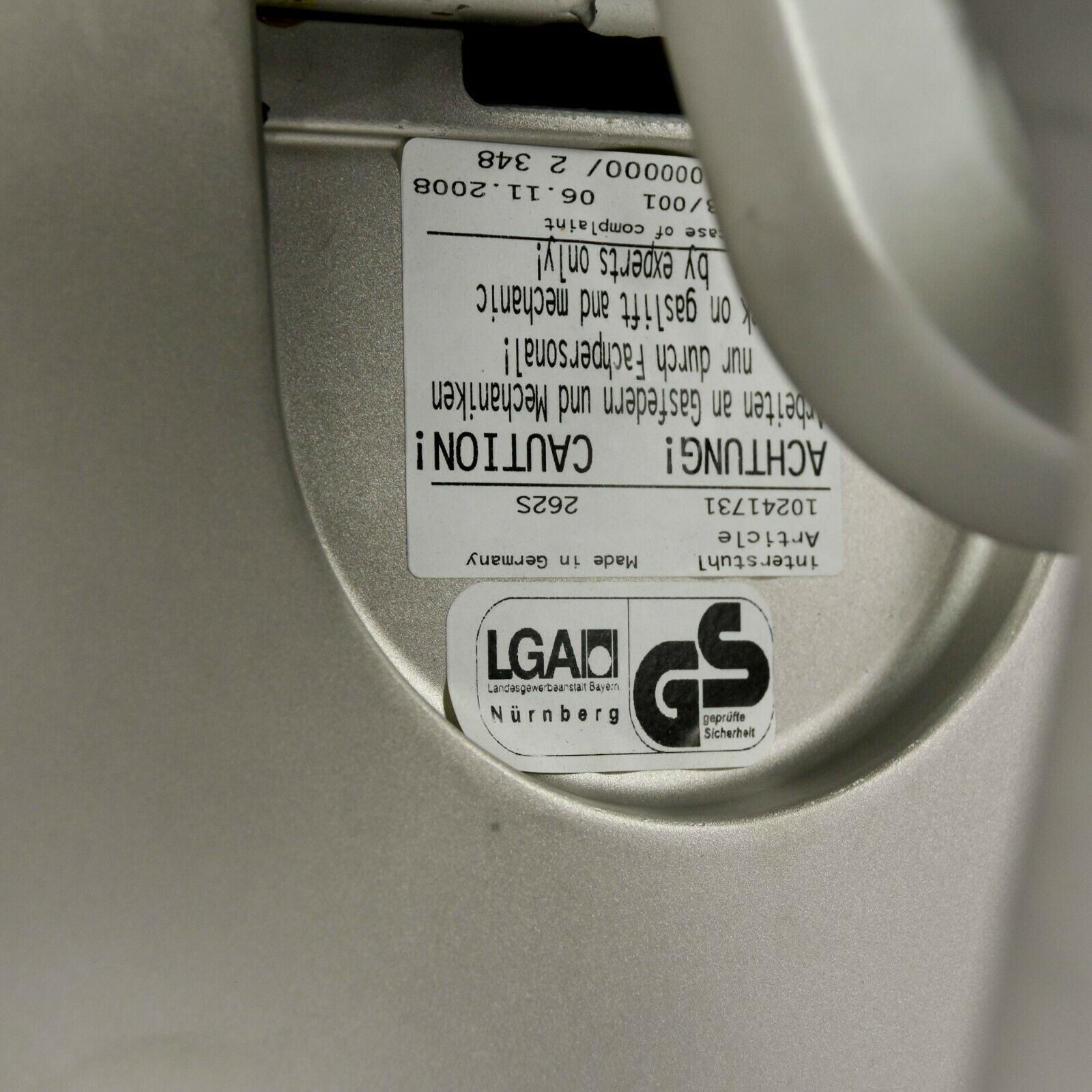 2008 Interstuhl Silver 262S Office Desk Chair in Black Leather by Hadi Teherani