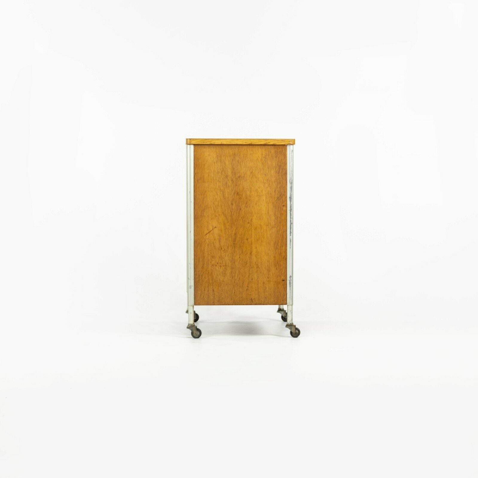 1955 Raymond Loewy for Hill Rom Co Rolling Bar / Utility Cart / Bedside Cabinet