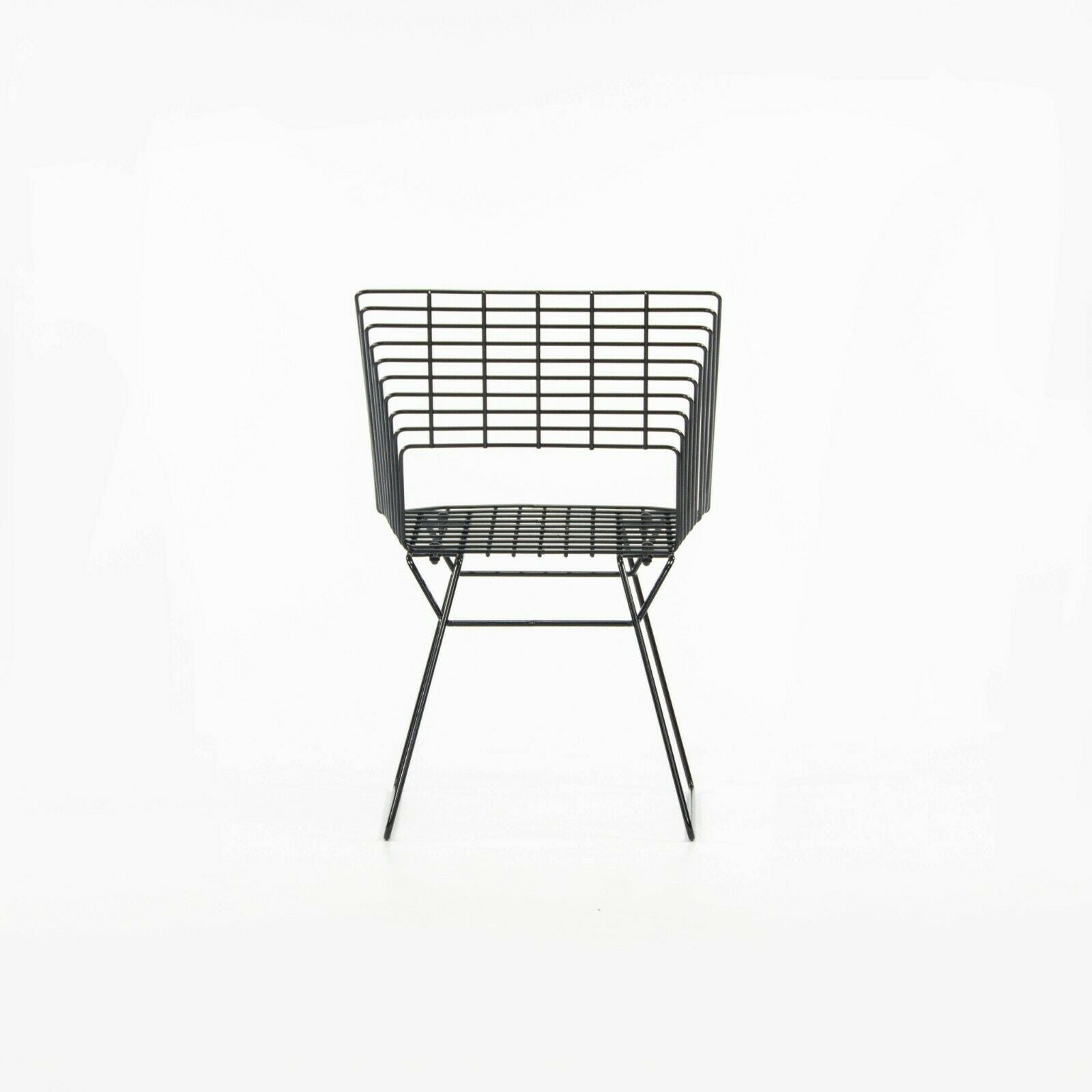 1980s Bruce Hannah and Andre' Grasso for Falcon Diagonal Dining Chair w/ Black Frames 12x