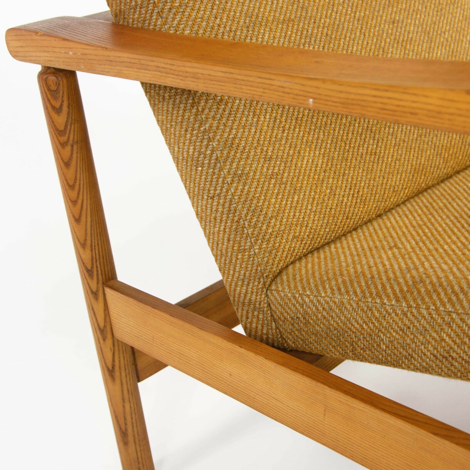 1975 Hans Krieks Settee Sofa by CI Designs Boston in Oak and Fabric American Modern