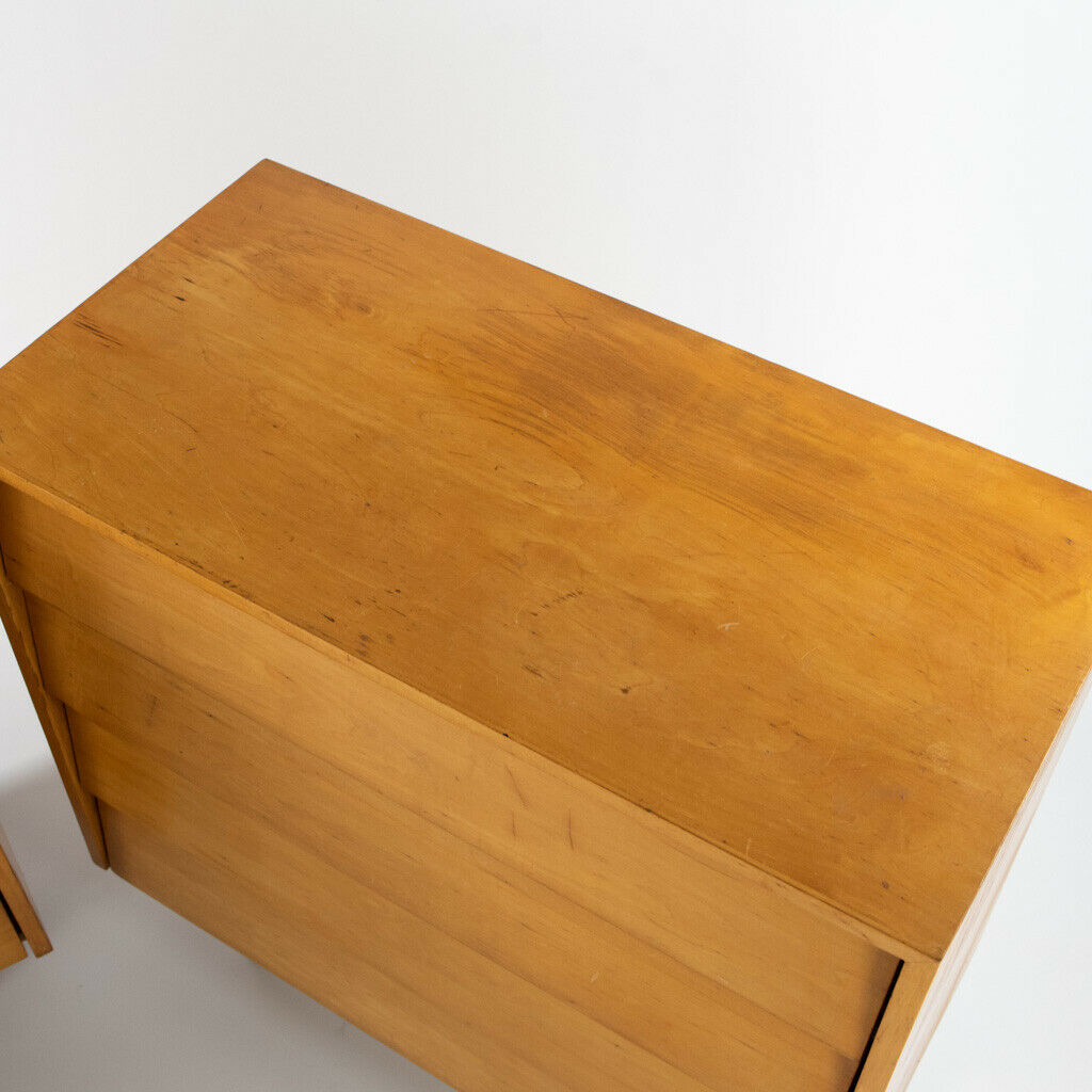 1948 Pair of Florence Knoll Associates No. 126 Louvered Dressers / Chests / Cabinets in Maple