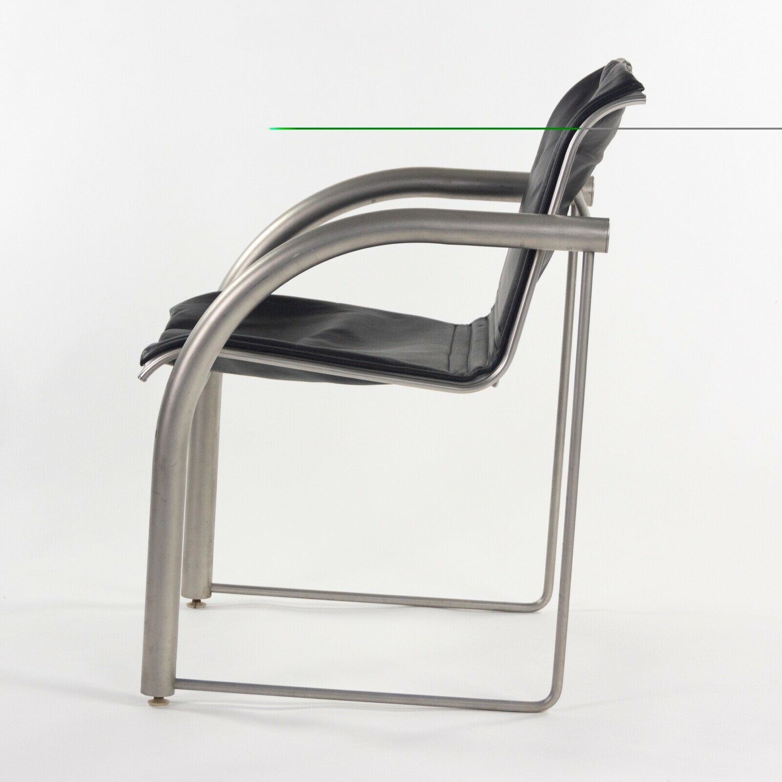 Prototype Richard Schultz 2002 Collection Stainless & Leather Dining Chair