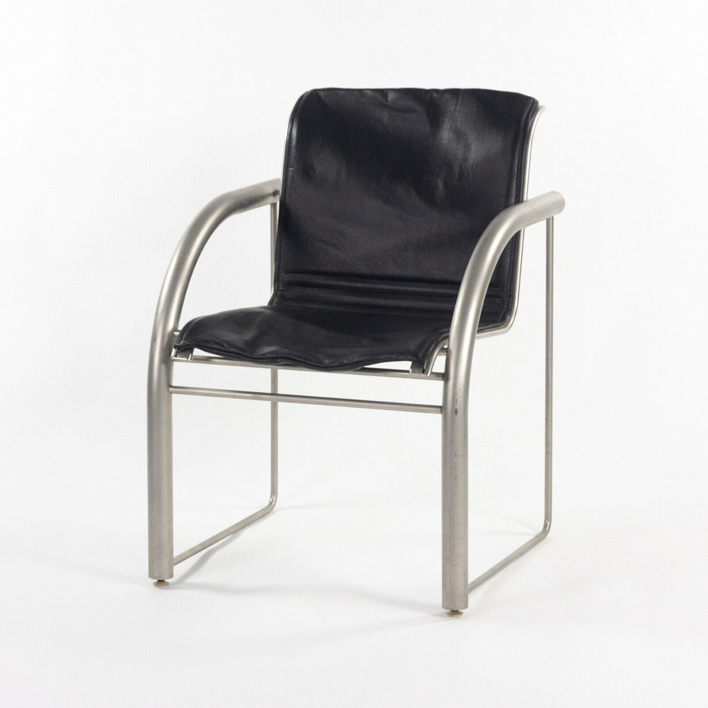 Prototype Richard Schultz 2002 Collection Stainless & Leather Dining Chair