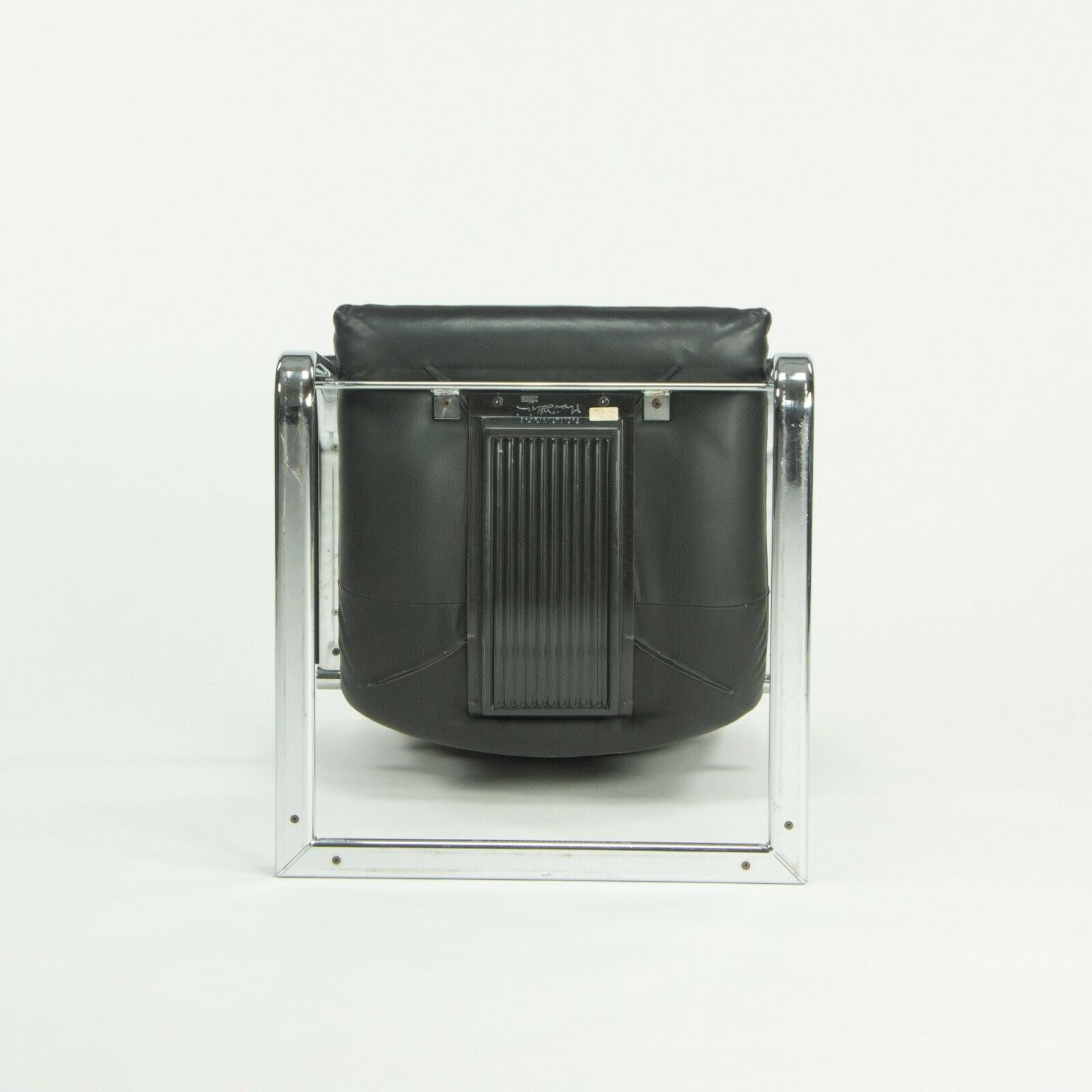 Pair of 1986 Mario Bellini for Vitra Figura Imago Arm Chairs in Black Leather