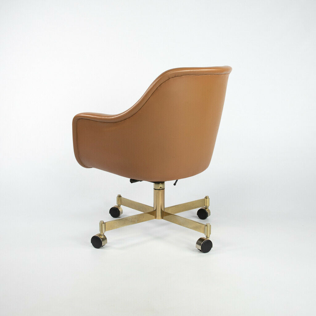 1969 Ward Bennett for Brickel and Associates Bumper Desk Chair in Leather 5x Avail