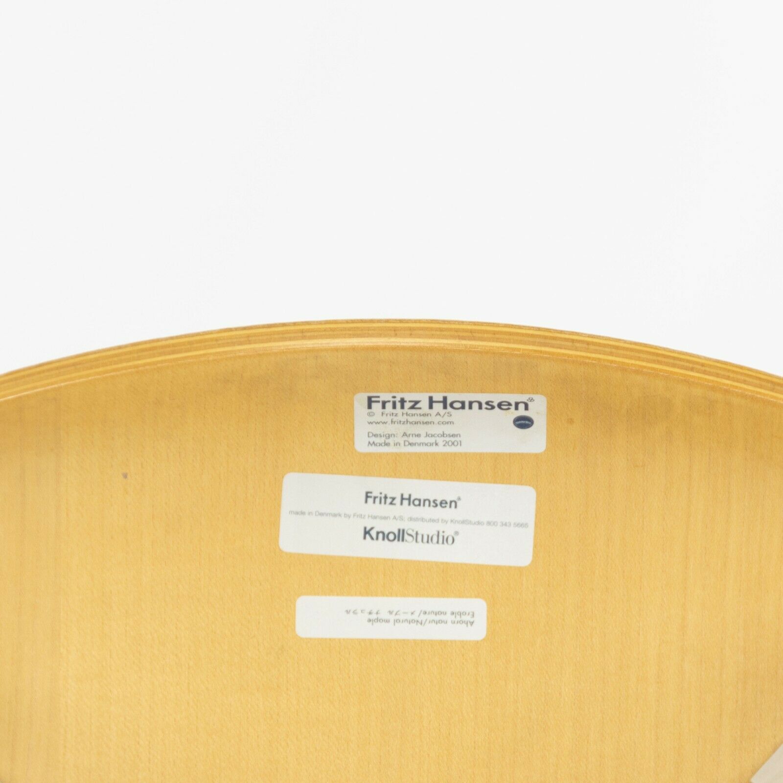 2001 Arne Jacobsen for Fritz Hansen Knoll Series 7 Stacking and Interlocking Chairs
