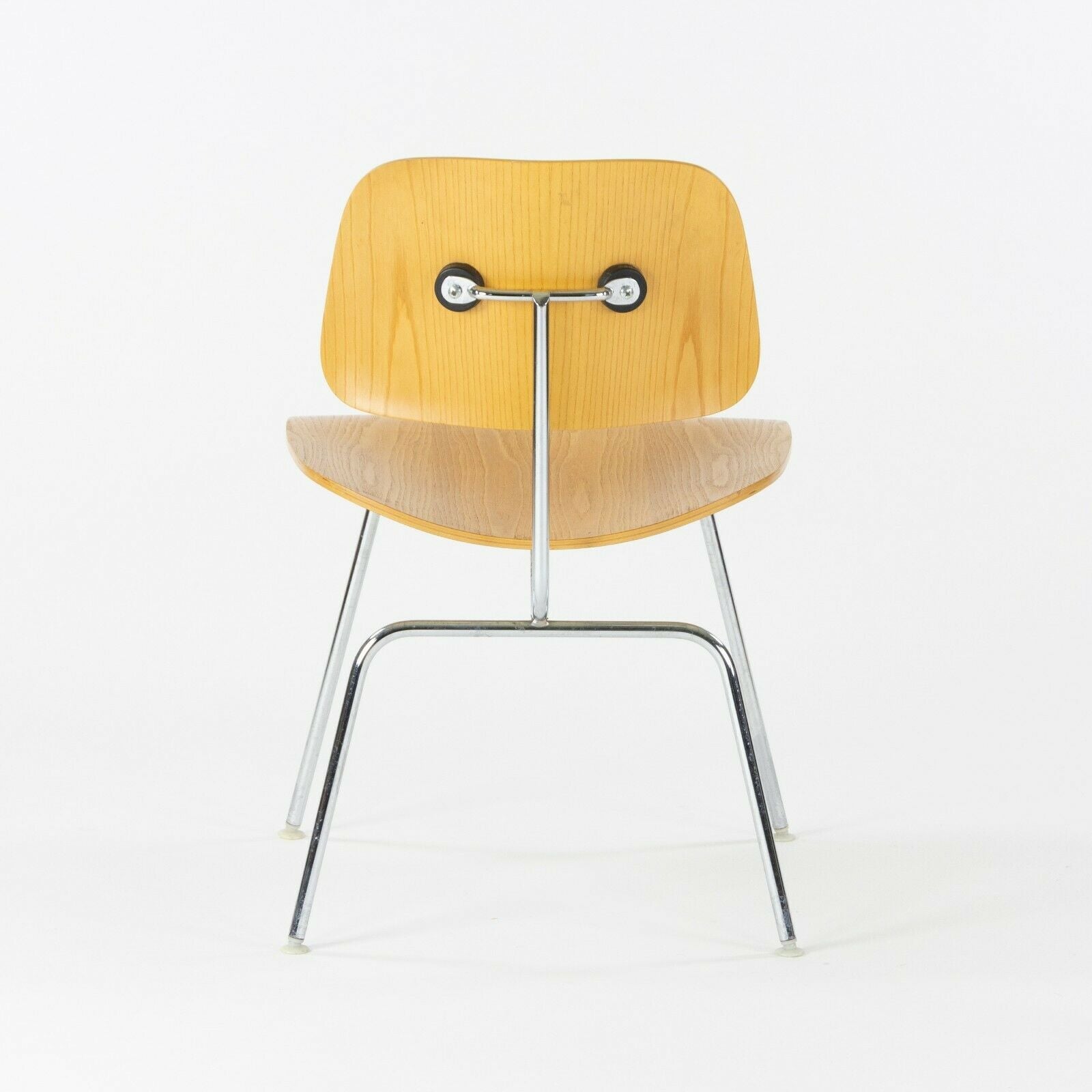 1990s Herman Miller Eames DCM Dining Chairs in White Ash Wood & Metal Set of Six