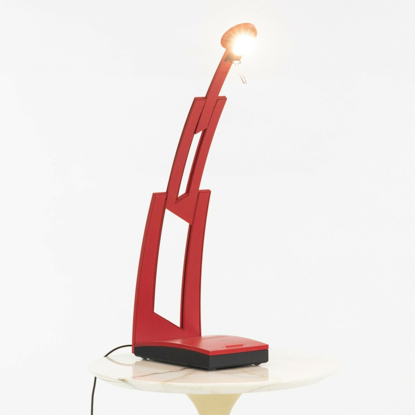 1980s Ferdinand Porsche PAF Design for Italia Luce Jazz Desk Lamp in Red 2x Available