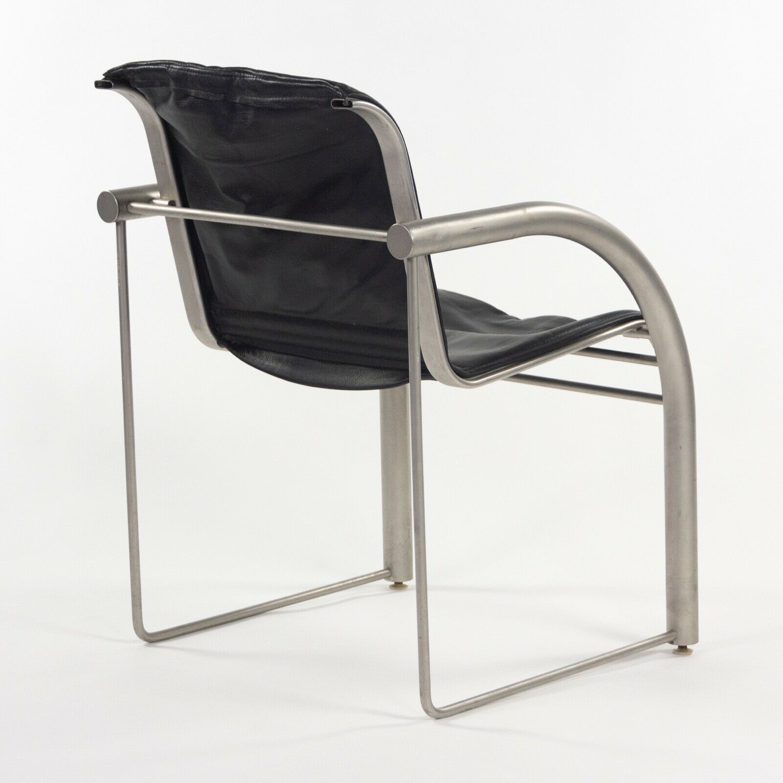 Prototype Richard Schultz 2002 Collection Stainless & Leather Dining Chair