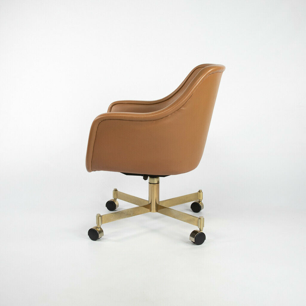 1969 Ward Bennett for Brickel and Associates Bumper Desk Chair in Leather 5x Avail