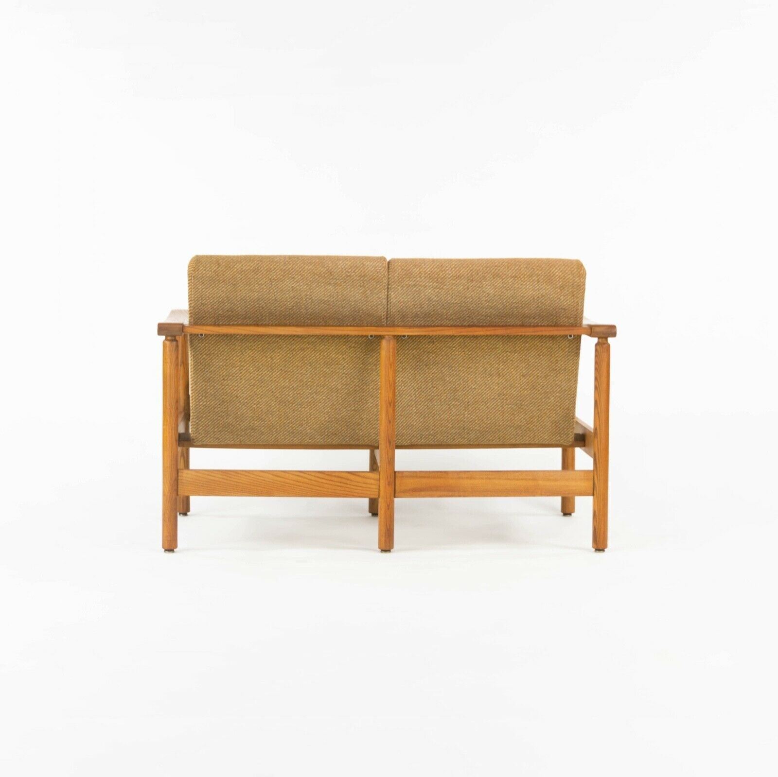 1975 Hans Krieks Settee Sofa by CI Designs Boston in Oak and Fabric American Modern