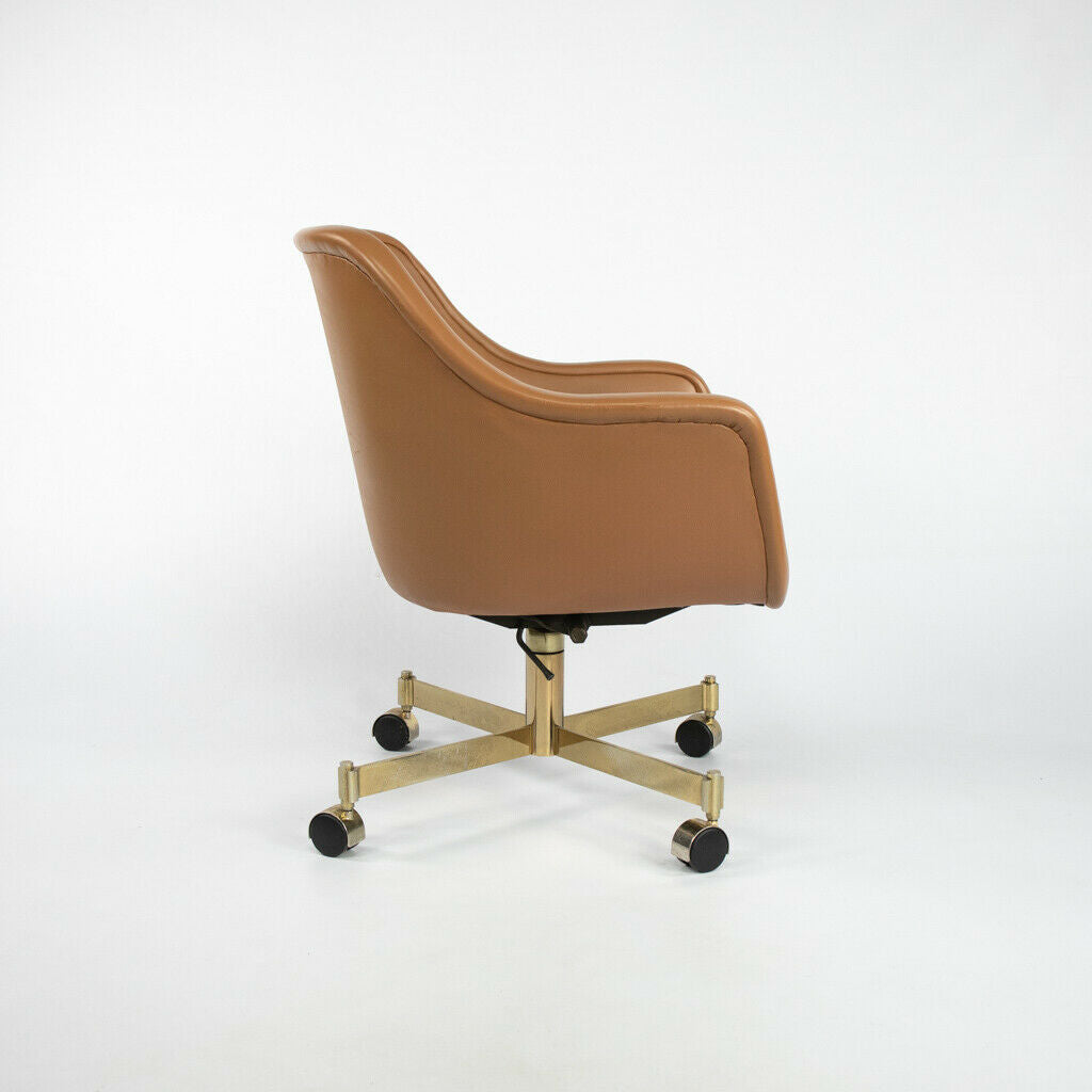 1969 Ward Bennett for Brickel and Associates Bumper Desk Chair in Leather 5x Avail