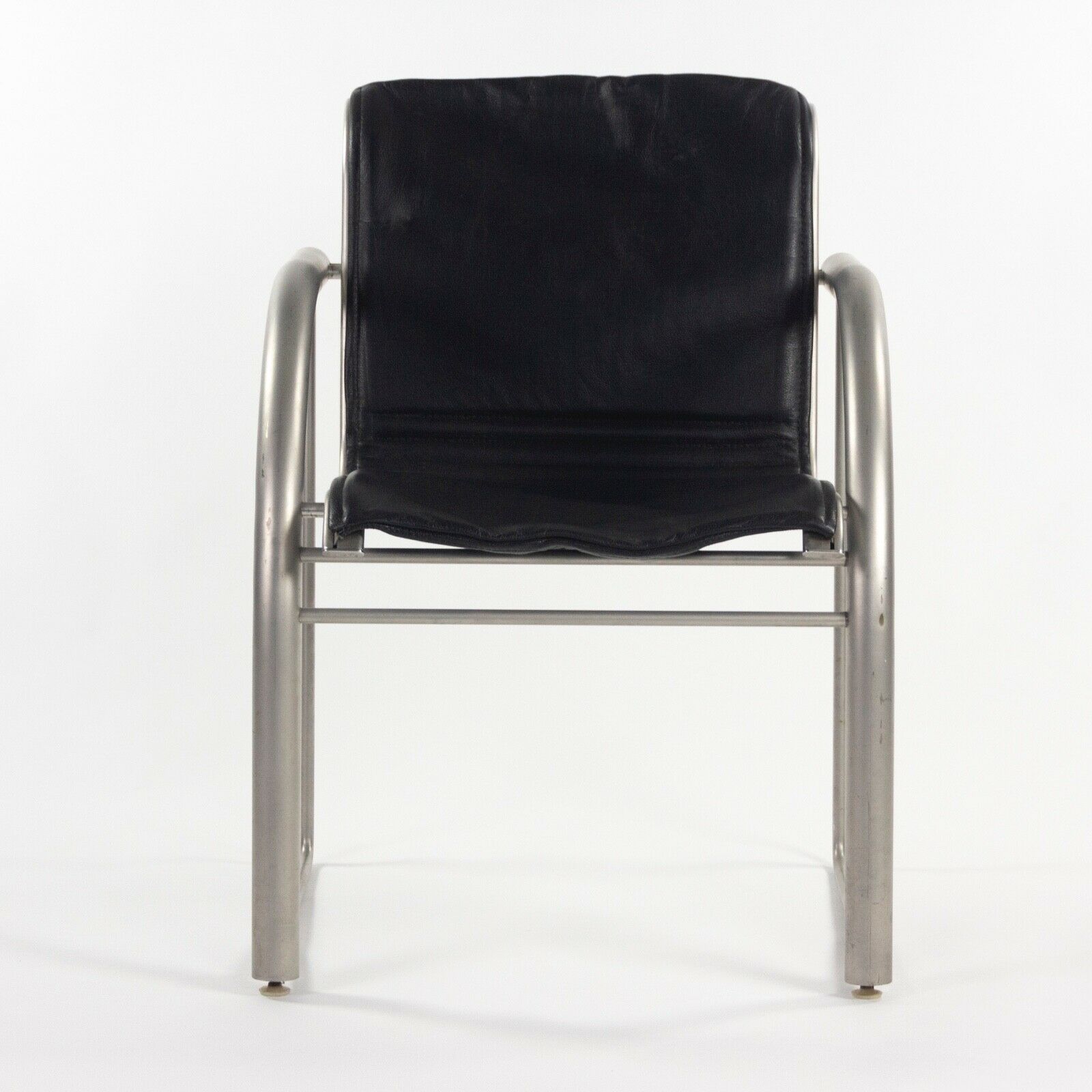 Prototype Richard Schultz 2002 Collection Stainless & Leather Dining Chair