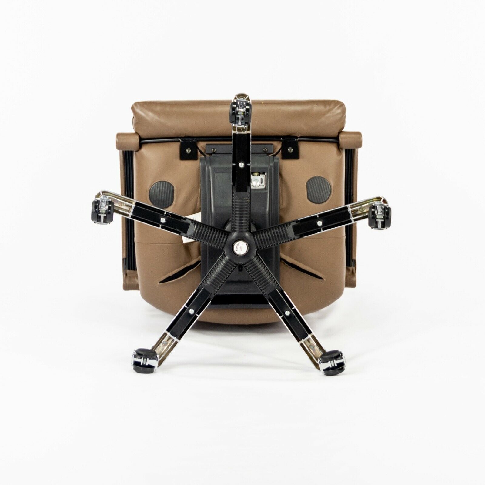 1990s Mario Bellini Vitra Figura High Back Desk Chair in Brown Leather