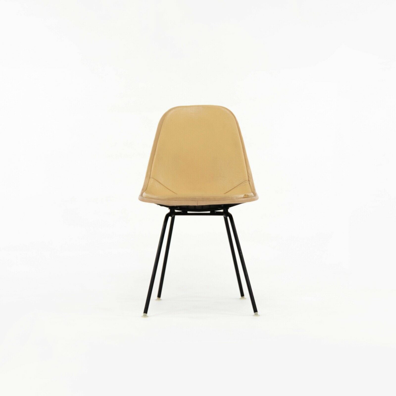 1957 Pair of  Herman Miller Eames DKX Wire Dining Chairs with Full Vinyl Covers