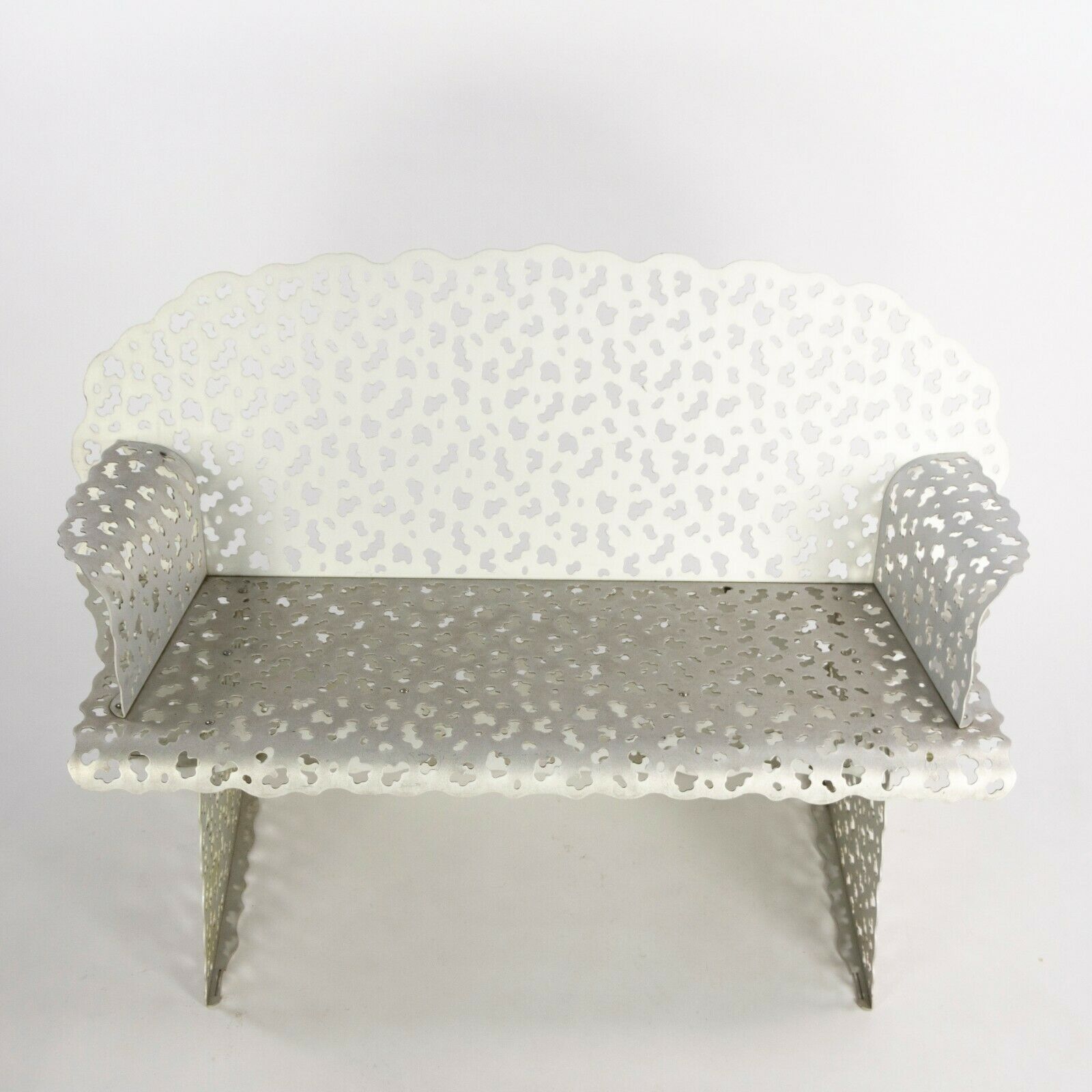 1997 Richard Schultz Topiary Outdoor Seating Bench / Sofa Custom Aluminum Finish