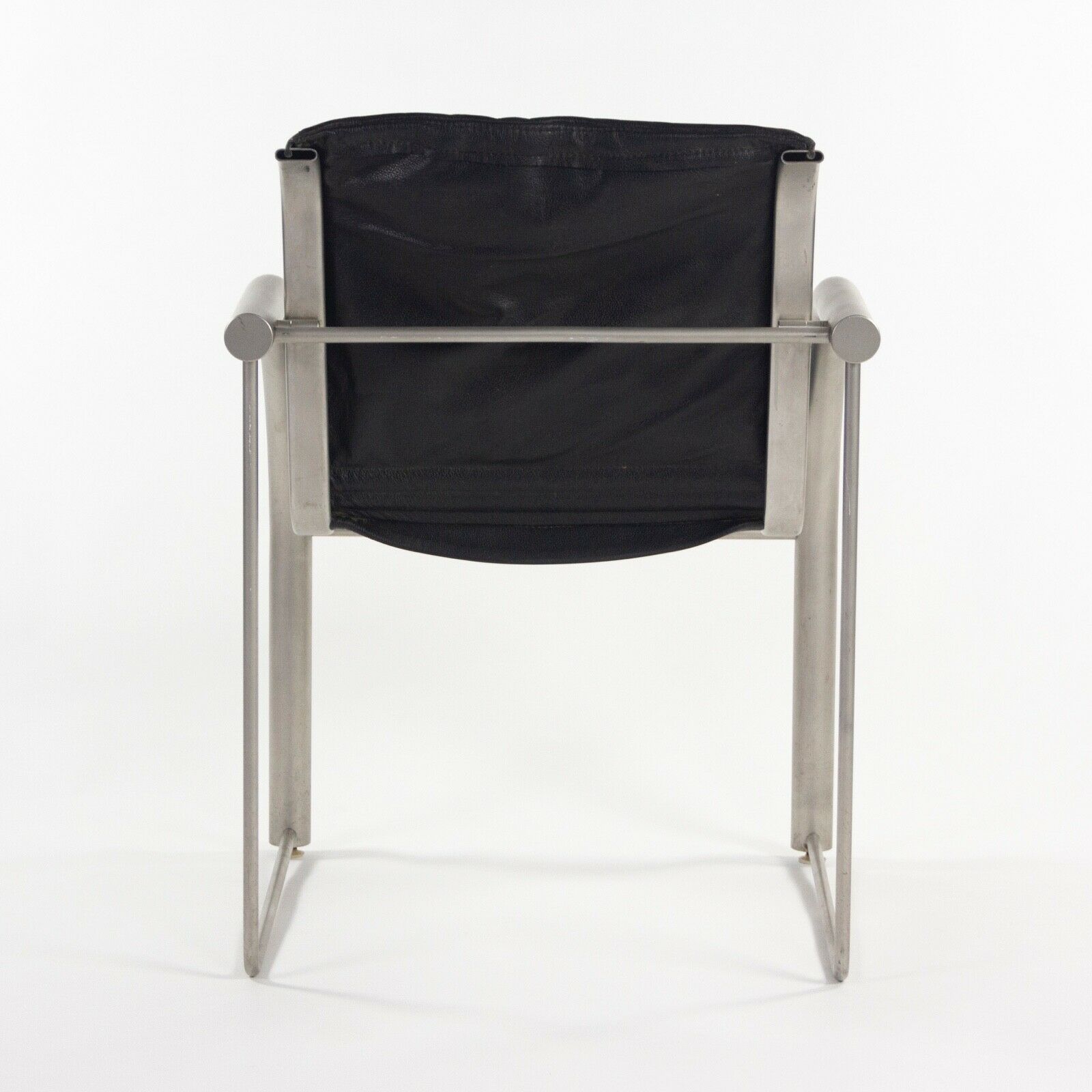 Prototype Richard Schultz 2002 Collection Stainless & Leather Dining Chair