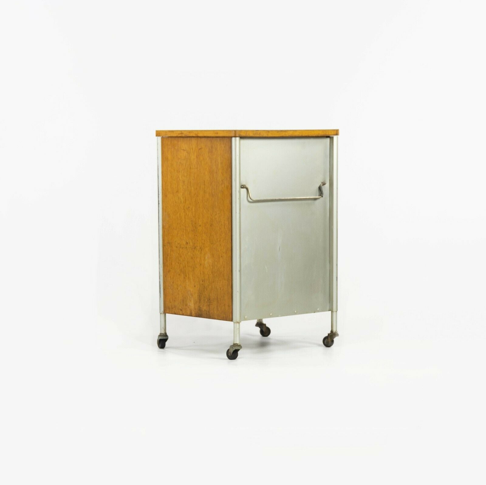 1955 Raymond Loewy for Hill Rom Co Rolling Bar / Utility Cart / Bedside Cabinet