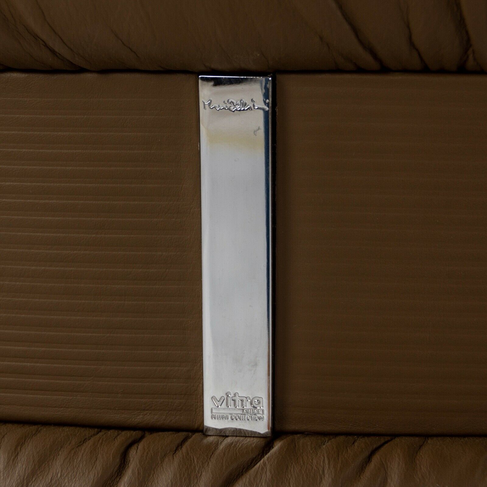 1990s Mario Bellini Vitra Figura High Back Desk Chair in Brown Leather