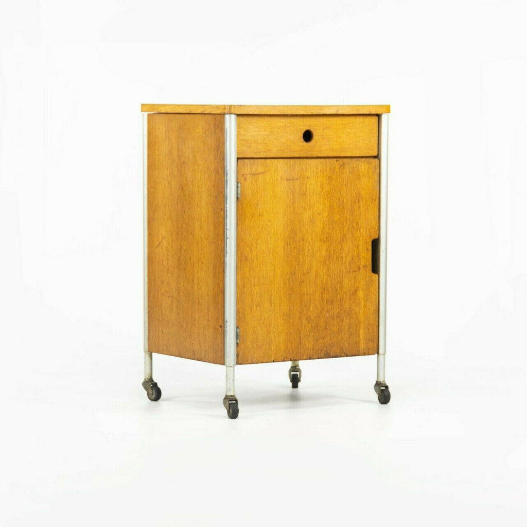1955 Raymond Loewy for Hill Rom Co Rolling Bar / Utility Cart / Bedside Cabinet