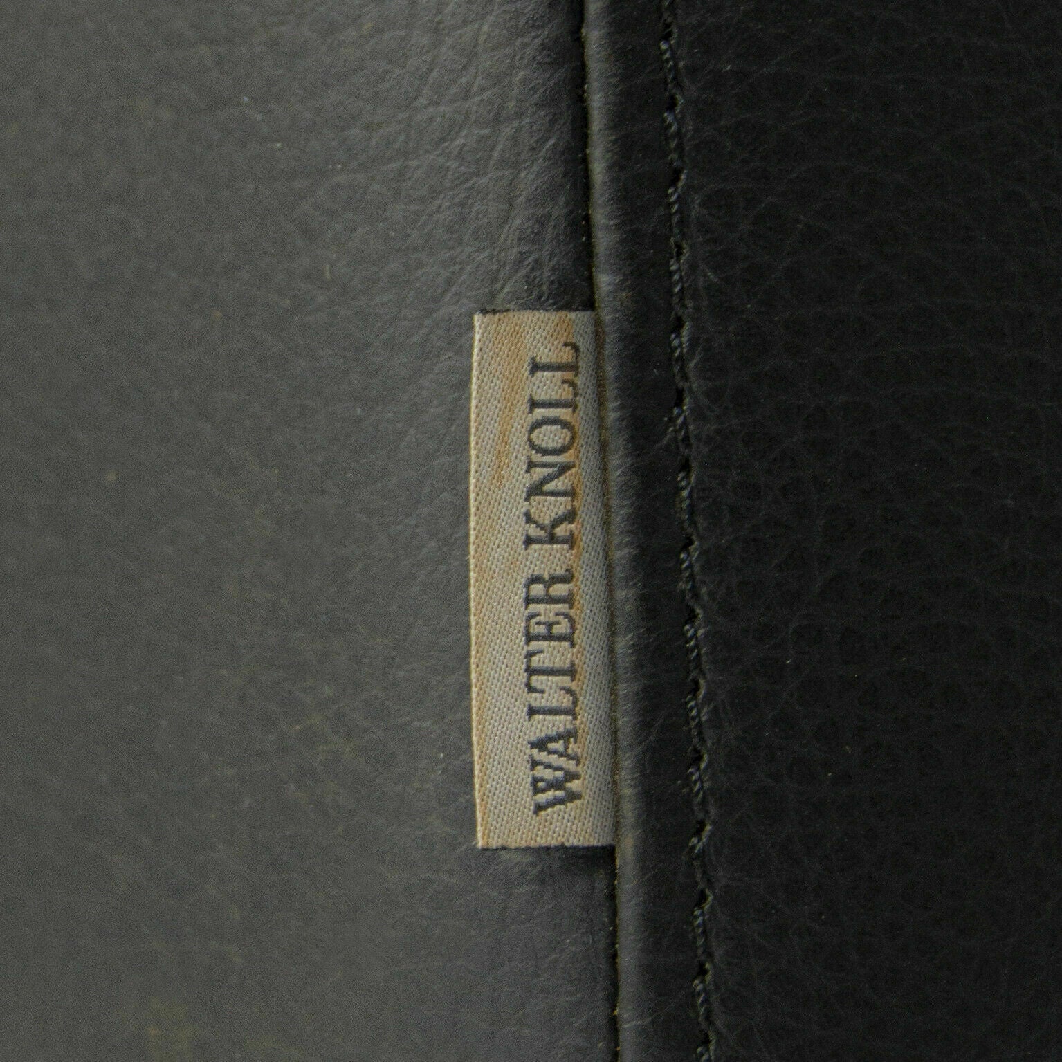 Lord Norman Foster Model 500 Black Leather 2 Seat Settee Sofa for Walter Knoll