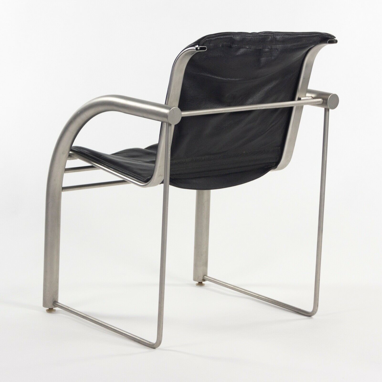 Prototype Richard Schultz 2002 Collection Stainless & Leather Dining Chair