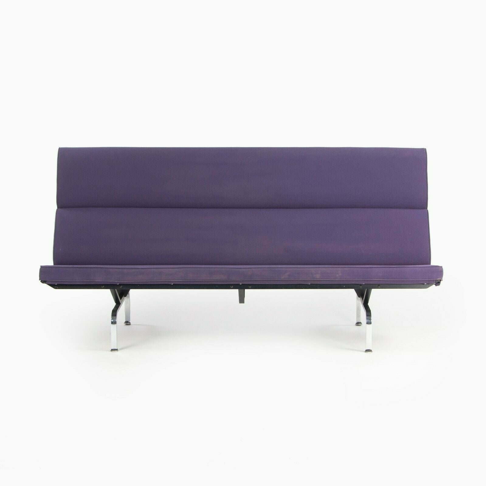 2006 Herman Miller Ray and Charles Eames Sofa Compact Purple Fabric Upholstery
