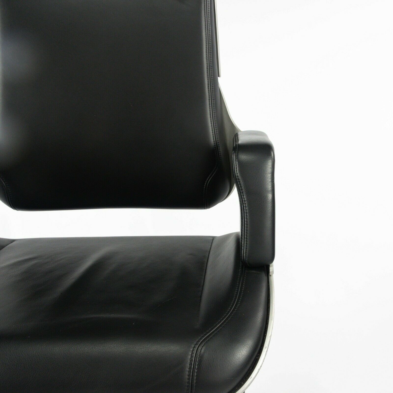 2008 Interstuhl Silver 262S Office Desk Chair in Black Leather by Hadi Teherani