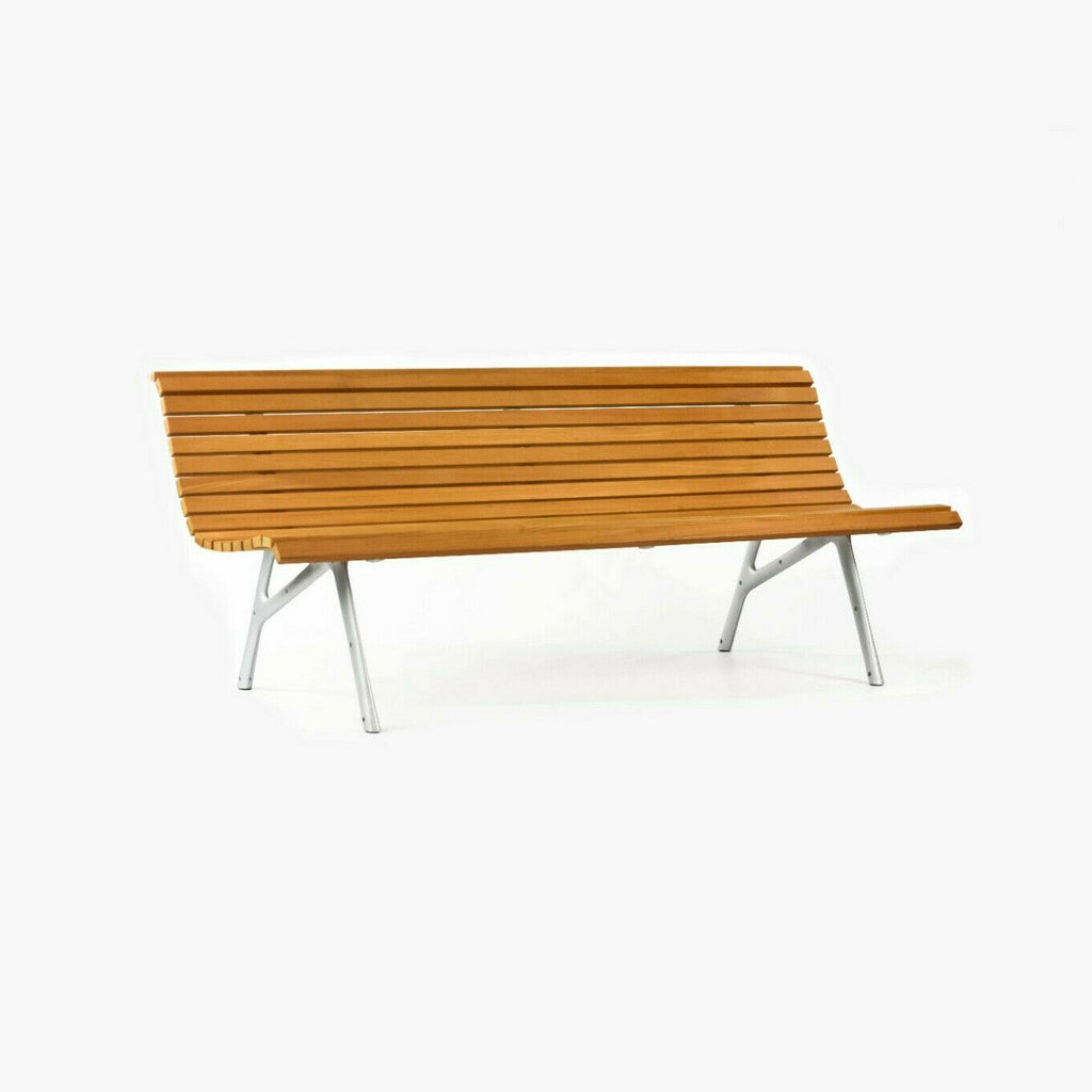 2010s Alias Teak Outdoor Three Seat Bench / Settee in Cast Aluminum by Alberto Meda