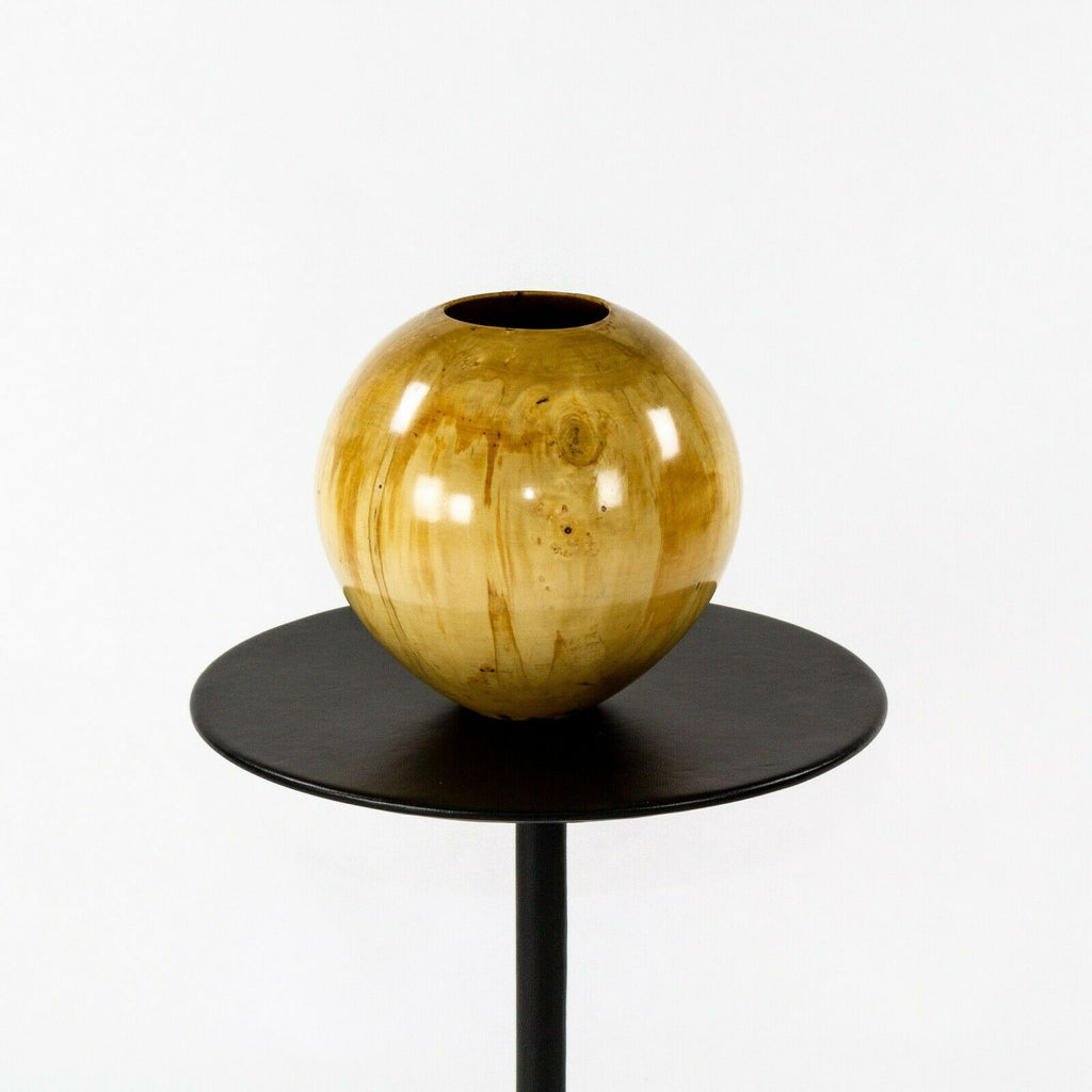 SOLD 1980s Philip Moulthrop Ash Leaf Maple Turned and Lacquered Wooden Bowl Sculpture