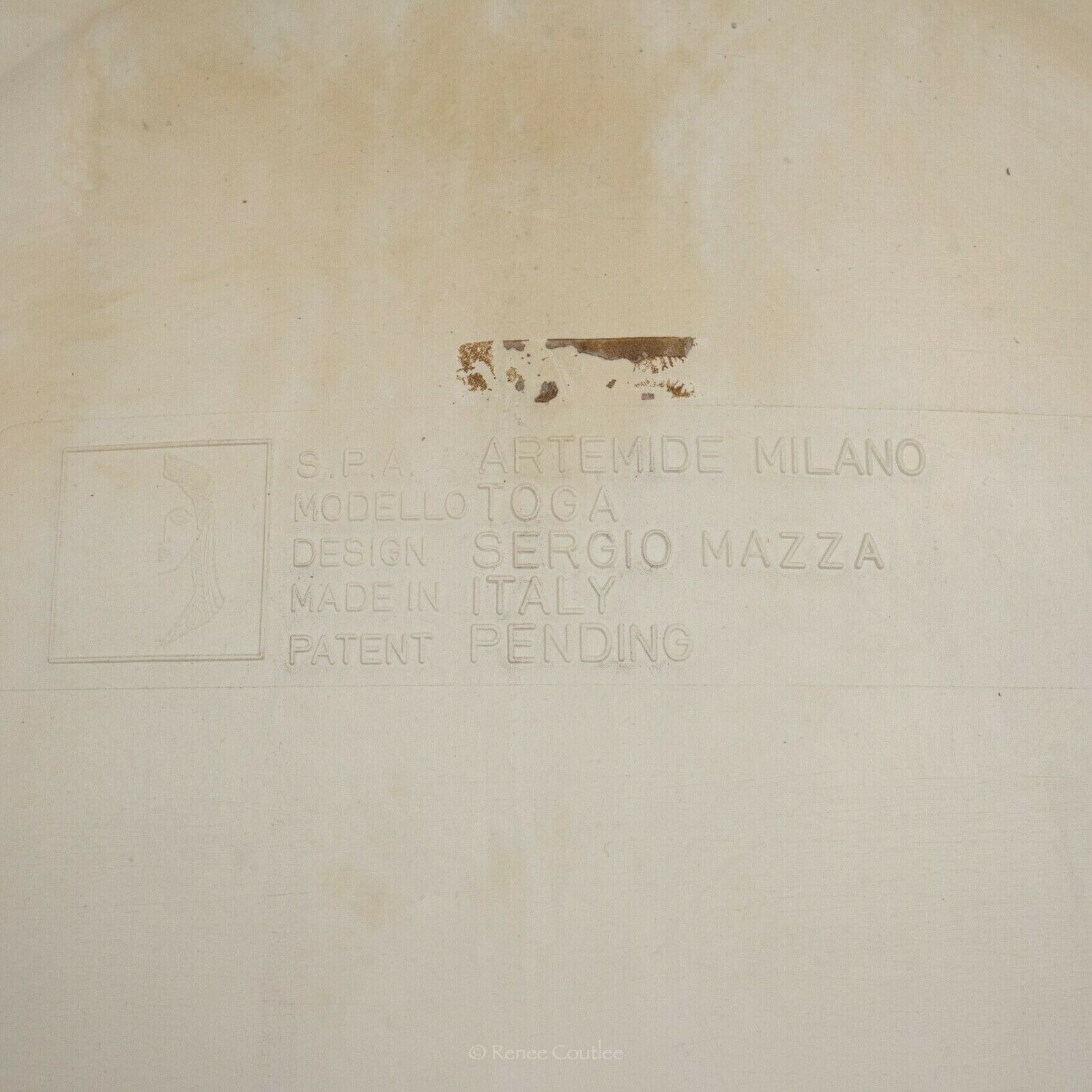 1970 Sergio Mazza for Artemide Toga Stacking Outdoor Lounge Chairs White 4 Avail