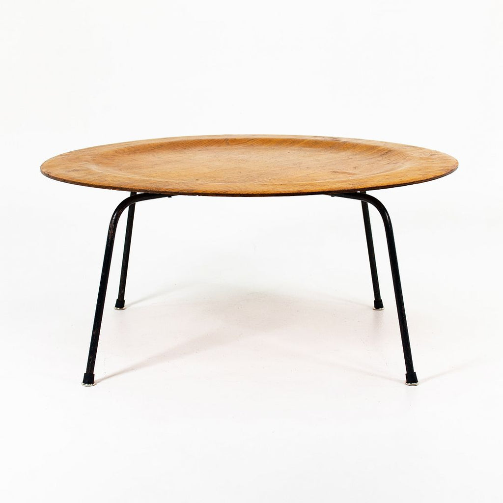1953 CTM Coffee Table by Charles and Ray Eames for Herman Miller in Ash with Black Base