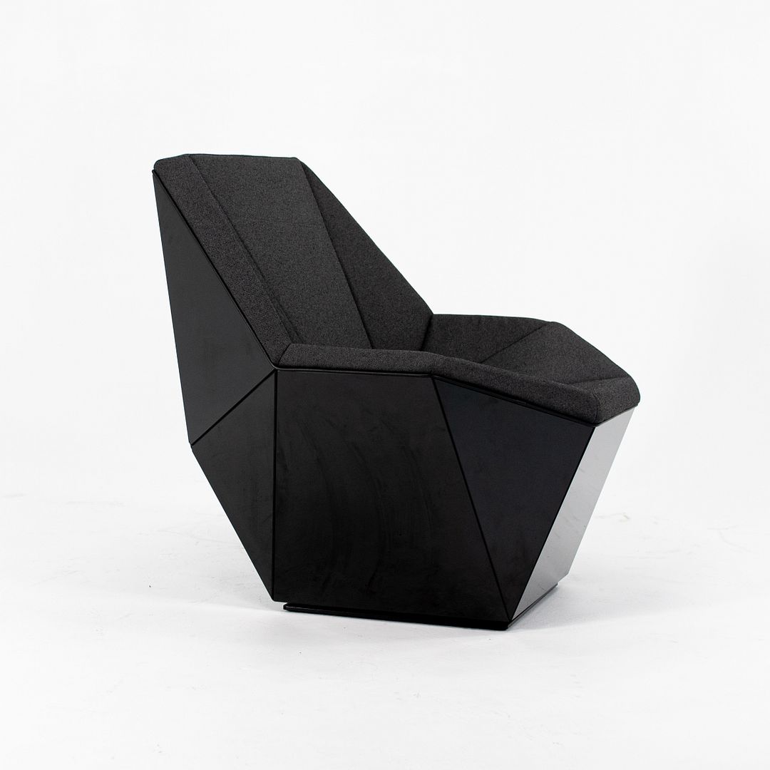 2021 Washington Prism Lounge and Ottoman by David Adjaye for Knoll in Gloss Black