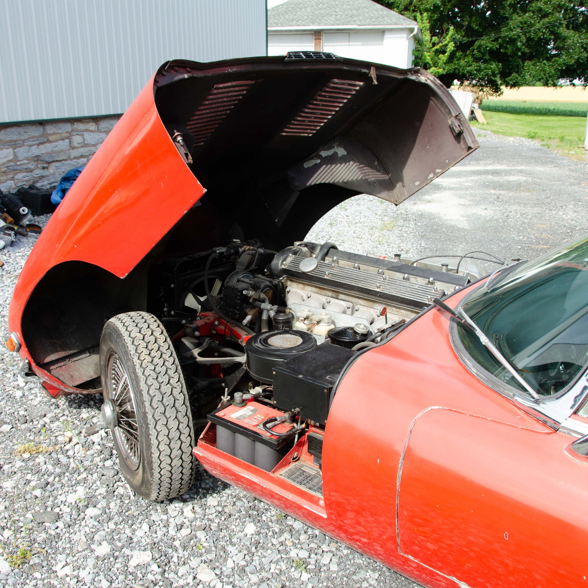 SOLD 1969 Jaguar XKE / E-Type 2+2 in Red on Black