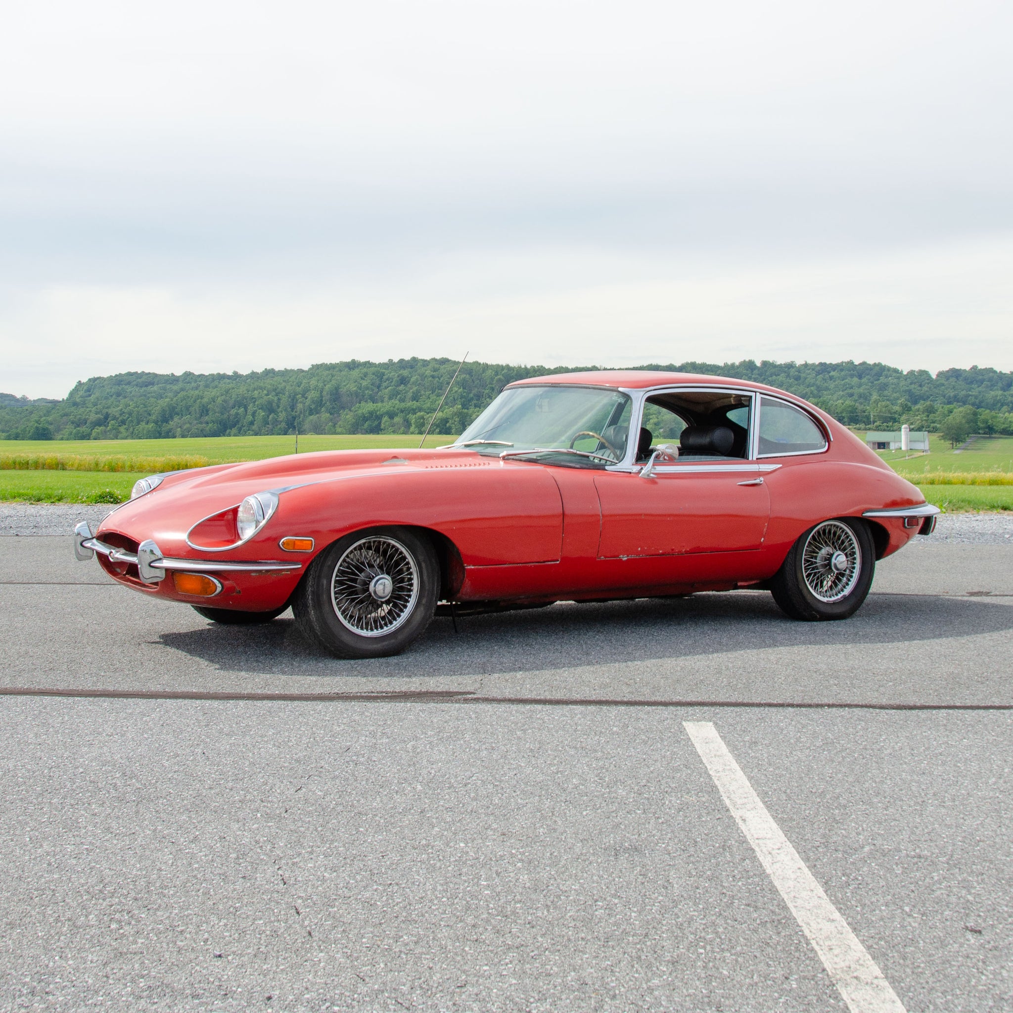 SOLD 1969 Jaguar XKE / E-Type 2+2 in Red on Black