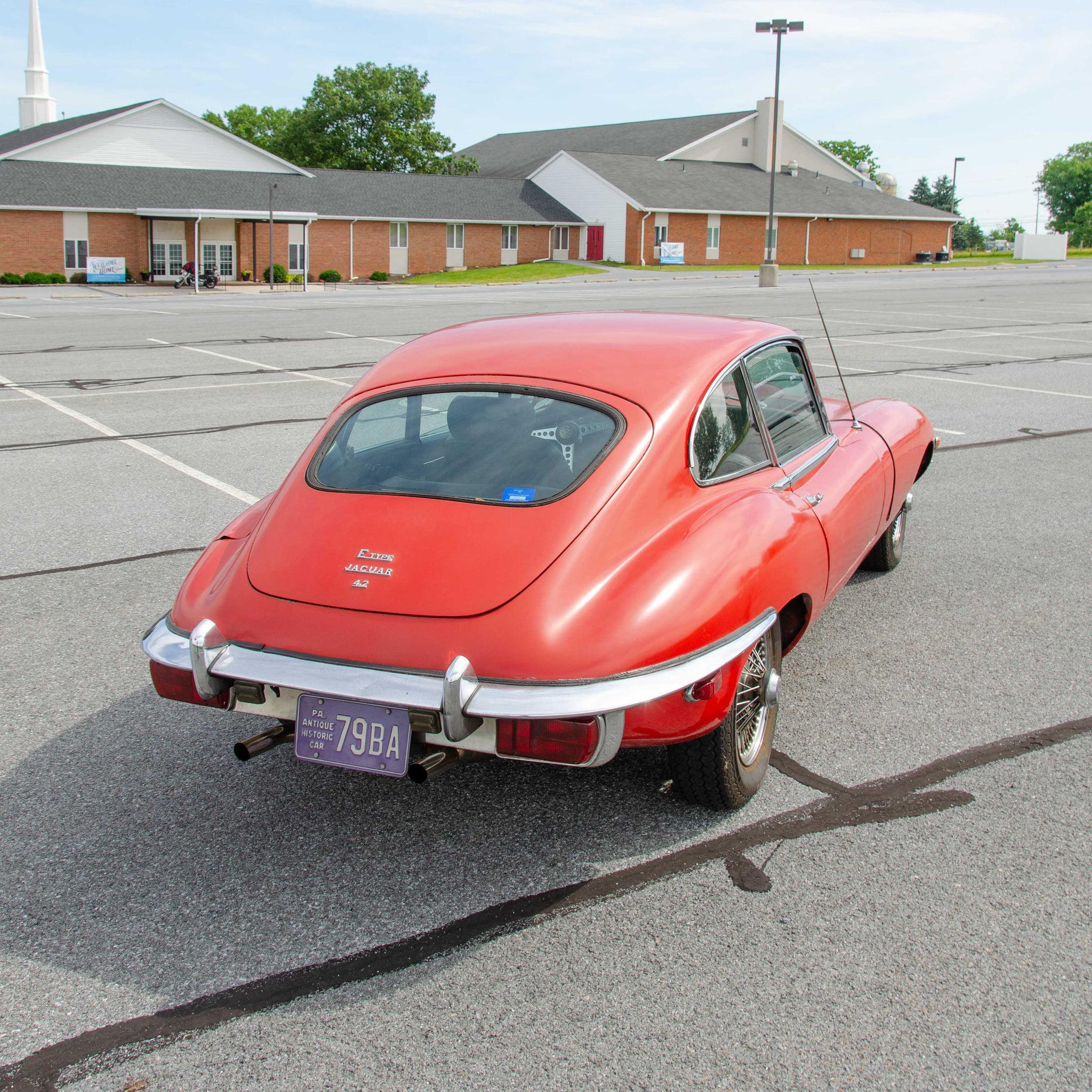 SOLD 1969 Jaguar XKE / E-Type 2+2 in Red on Black