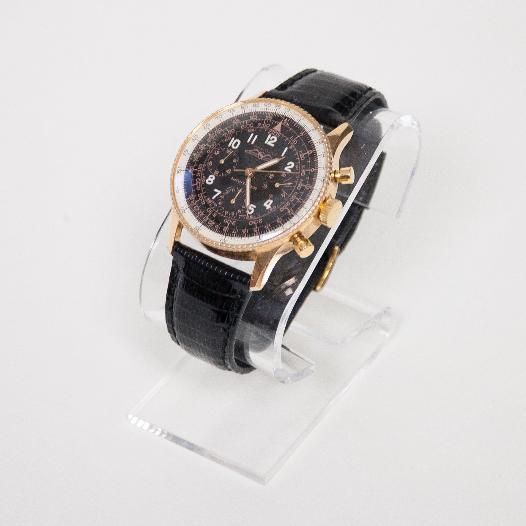 SOLD 1963 Breitling 806 Navitimer Mint! Mark Theresa Heist Restored Gold Fill