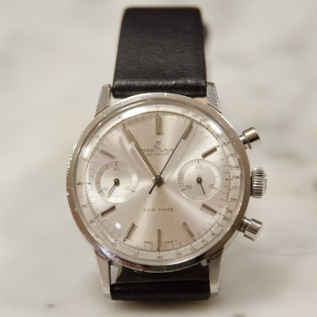 SOLD 1966 Vintage Breitling 2002 Top Time Stainless Serviced Original Box