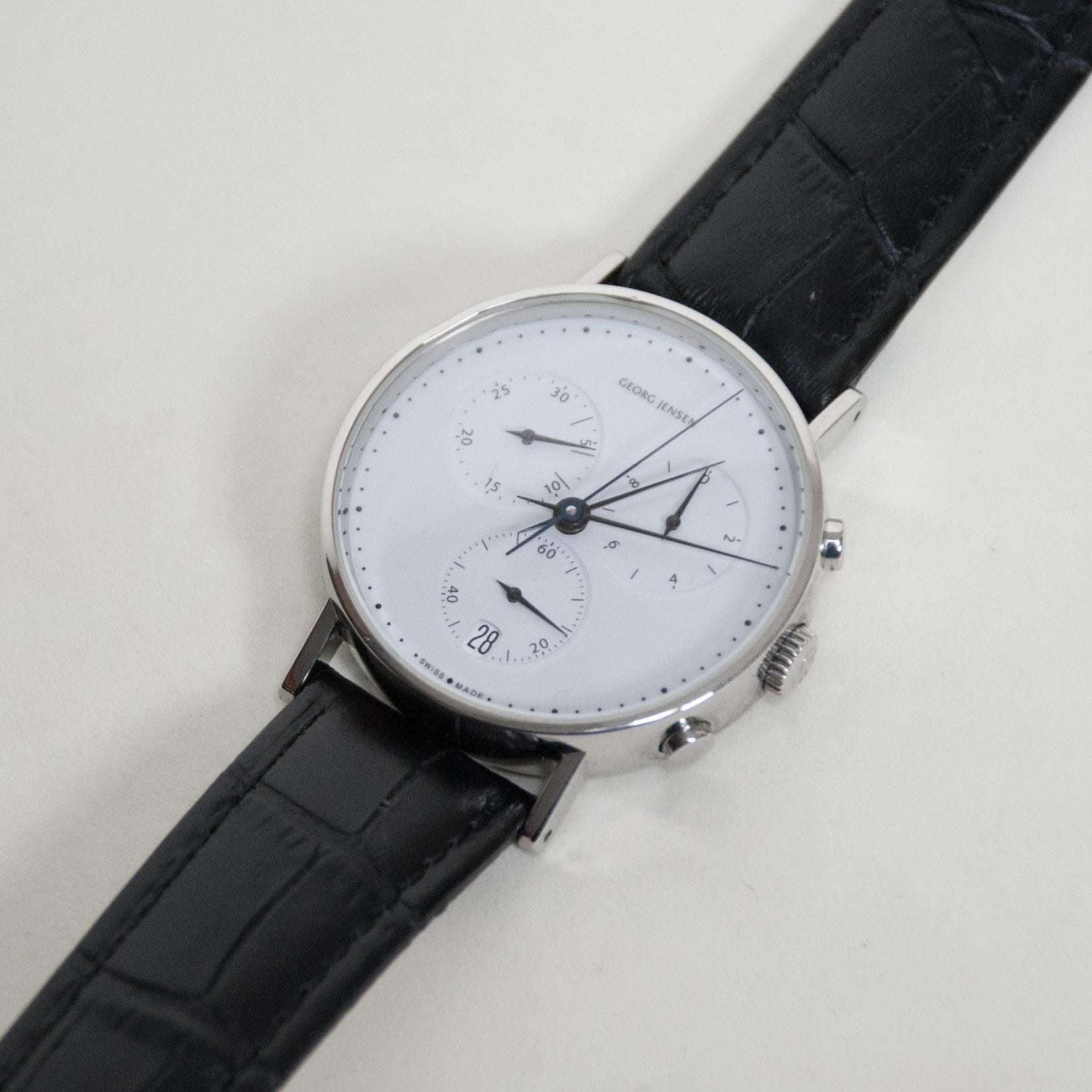 SOLD Georg Jensen No. 317 38mm Henning Koppel Chronograph Swiss / Danish