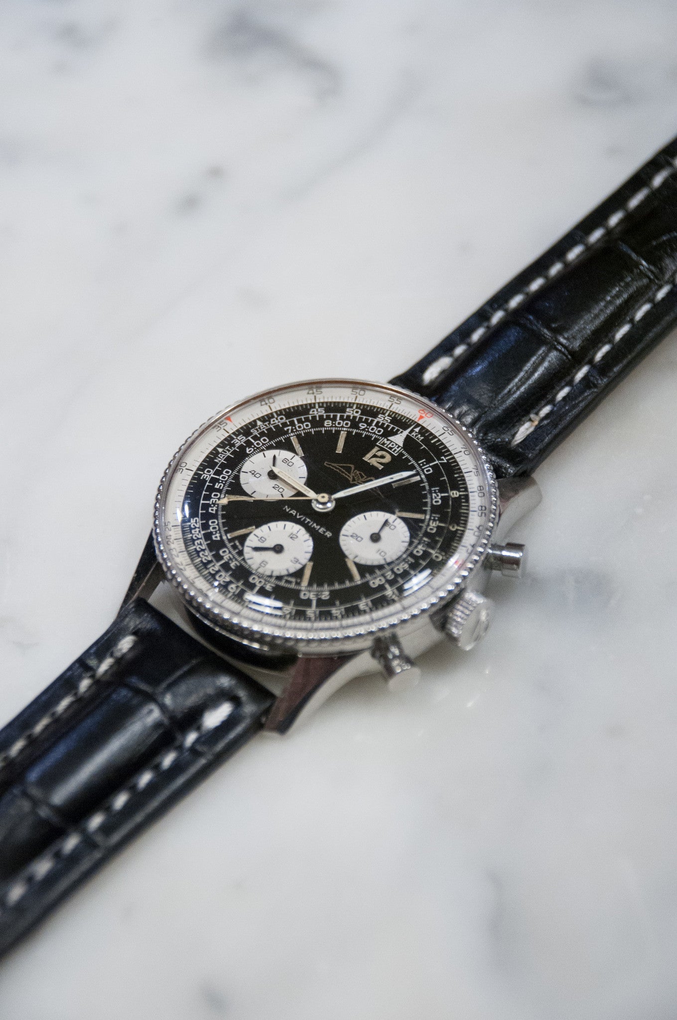 SOLD 1960 Vintage Breitling 806 Navitimer Watch! Just Serviced Rice Bead Bezel