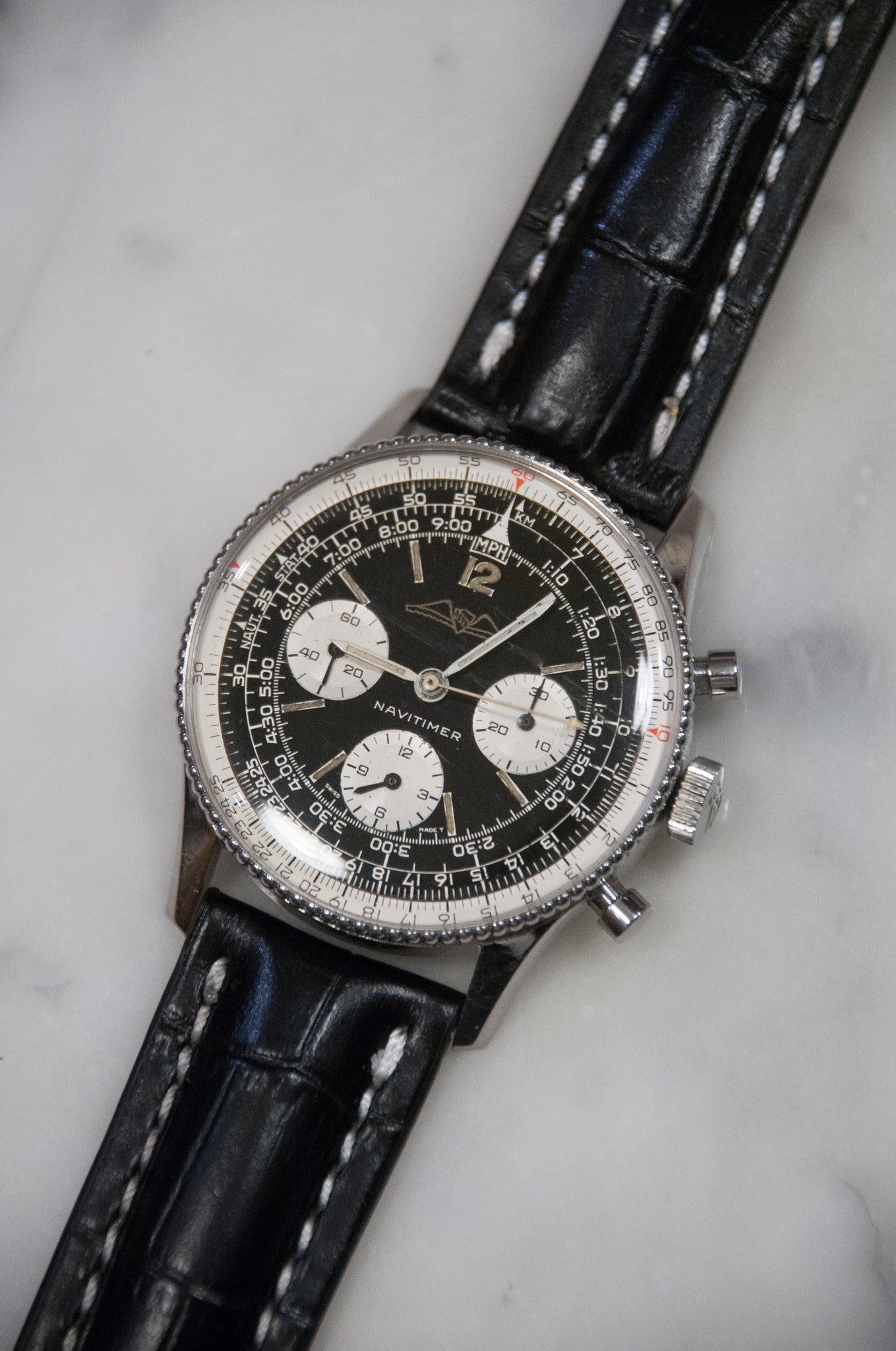 SOLD 1960 Vintage Breitling 806 Navitimer Watch! Just Serviced Rice Bead Bezel